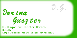 dorina guszter business card